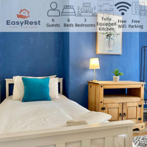 EasyRest House 1 Grantham - 6 Beds & Free Parking - Spacious & Comfy - Access to A1, Town Centre & Shops